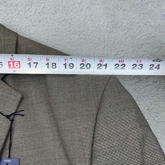 Stafford Blazer‎ Mens 52R Big & Tall Houndstooth Travel Sport Coat 2 Button